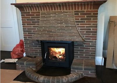 Inset fireplace 8 kw , stove installation, chimney sweep , fireplace-installation.co.uk, MK Solutions